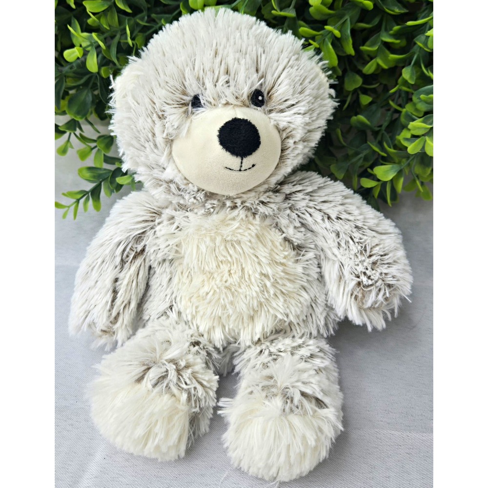 Warmies Marshmallow Bear Frost Brown Gray Plush Microwavable Lavender Scented